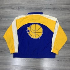 Vintage 1990S Apex One Golden State Warriors Jacket XL Rare Mens Zip Up Blue picture