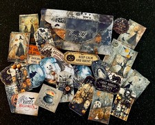 SPOOKY HALLOWEEN  STICKER SET OF 40  WITH ENVELOPE HANDMADE picture