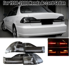 Pair Smoked LED Rear Tail Light Assembly for 1998-2000 Honda Accord Sedan CG5/GL picture