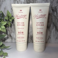 2 Pack Cremo Heritage Red Shave Cream No. 508 Spiced Amber 6 oz - New/Sealed picture
