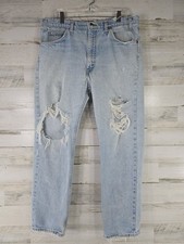 VINTAGE 90s LEVI'S 505 JEANS REGULAR FIT STRAIGHT LEG 36x29 *ACTUAL MEASUREMENTS picture
