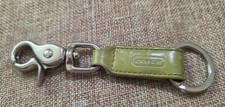 Vintage Coach Trigger Snap Clasp Key Chain Fob Olive Green 5’’ Pre-Owned picture