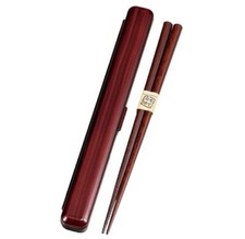HAKOYA Japanese Chopsticks Case Set 23 cm Zelkova Wood Grain Made in Japan 4669 picture