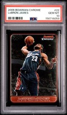 2006-07 Bowman Chrome Basketball LeBRON JAMES #22 Cavaliers PSA 10 LOW POP picture