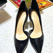 Nine West Women’s Black Pointed Toe Stiletto Pump Heels Slip-On 8.5 M picture