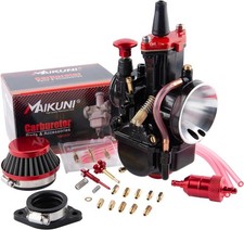 QXBER PWK 32mm Racing Carburetor Kit Air Filter Manifold Jets 2T 4T picture