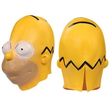 Homer Jay Simpson Mask Role Play Latex Mask Helmet Masquerade Props picture