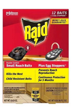 Raid Double Control 12 Small Roach Baits + 3 Egg Stoppers Kills & Sterilizes picture