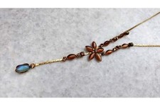 Lovely vintage chain with pendants floral topic picture
