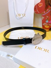 DIOR Women’s Oval Buckle Leather Belt Width 2.5cm picture