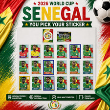 2026 100% Authentic Panini FIFA World Cup Senegal Stickers Pick Team Logo Player picture
