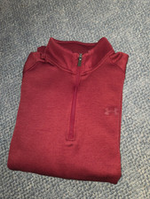 Under Armour ColdGear Men's XL Loose Fit Red Long Sleeve Athletic Shi picture