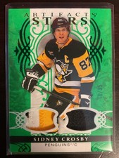 Sidney Crosby 2026-27 UD Artifacts Emerald 3-Color Game Used Jersey Patch #16/35 picture