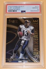 Kurt Warner PSA 10 Low Pop Insert Unbreakable 2020 Panini Select Football Rams picture