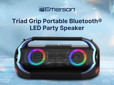 Emerson EDSP-5000 Triad Grip 80 Watt Portable Bluetooth LED Party Speaker picture