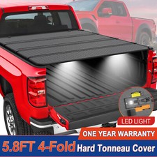 5.8FT 4-Fold Hard Tonneau Cover For 2007-2013 Chevy Silverado/GMC Sierra 1500 picture