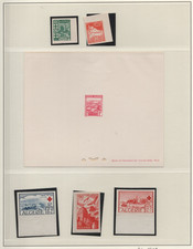 Algeria 1941 Three Large Die Proofs Epreuve De Luxe Sc. #132-134 & 5 Imperfs picture