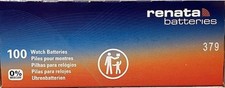 Box of 100 Renata 379 (SR521SW)  Batteries FRESH....FREE SHIP EXP. DATE 07/2027* picture
