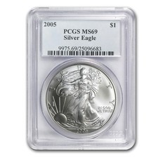 2005 Silver Eagle | PCGS MS69 | Classic Blue Label picture