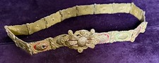 Antique Ottoman Empire Metal Belt and Buckle C. 1900  B232 picture