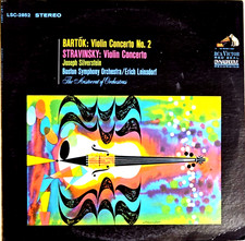 BARTOK/STRAVINSKY- Violin Concertos- SILVERSTEIN/LEINSDORF/BSO- RCA LSC 2852 picture