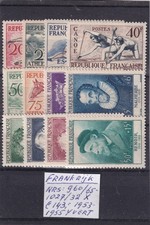 France 1953/1955 MH yvert  960/65 +1027/32 Nice sets see scan cv 143€ picture