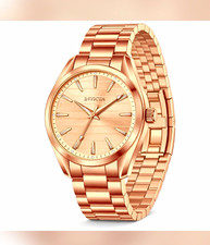 Invicta Men’s Rose Gold Analog Quartz Watch, SS Bracelet, Seconds Hand picture