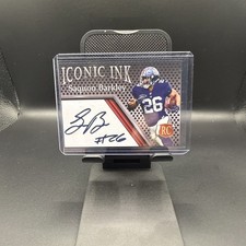 2017 Iconic Ink Saquon Barkley New York Giants Rookie Auto Card #I picture