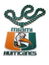 College Football Miami Hurricanes 3D Printed Hype Chain New Style- Cuban Link  picture