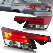 VLAND 4PCS Red LED Tail Lights Fit 2008-2012 Honda Accord Sedan Rear Lamps picture