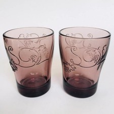 New La Rochere France Set of 6 Petit Palais Water Glasses Tumblers Amethyst picture