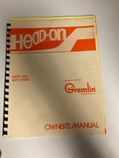 Sega Gremlin Head-On Arcade Owners Manual with Inserts 420-0193 picture