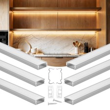 VEVOR 6-Pack 3.3 ft/1M U Shape LED Aluminum Channel Milky Cover for LED Strip picture