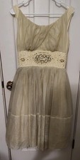 Vintage 1950S Handmade Crepe & Tulle  Gown XS picture