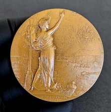 1893 Franco Russian Alliance Bronze Medal Toulon Visit Russian Fleet Chaplain 11 picture