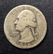 1936-D Washington Silver Quarter 90% SILVER  picture
