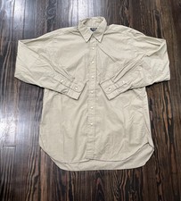 Gitman Bros Button Down Shirt Men’s 16 / 35 Plaid Beige Brown Cotton  picture