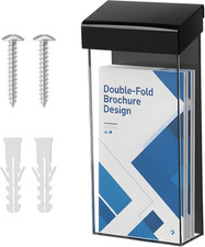 Acrylic Sign Holder Outdoor Brochure Holder Waterproof, 4X9 Inch Wall Mount picture