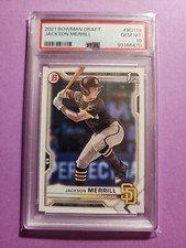 2021 BOWMAN DRAFT #BD119 JACKSON MERRILL PSA 10 FRESHLY GRADED & SLEEVED Qty picture