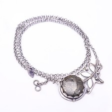Marcasite Flower 925 Sterling Silver Chain Pandent 17.99