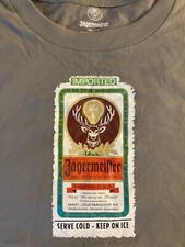 Jagermeister Bottle Logo Gray T-Shirt - New Old Stock picture