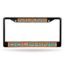 Rico Industries Nfl Rico Industries Miami Dolphins Black Black Laser Cut Chrome picture