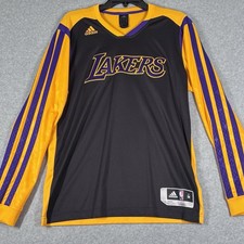 Los Angeles Lakers NBA Shooting Shirt Men’s Medium Long Sleeve Warm Up Adidas picture