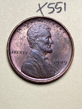 1909 (P)  LINCOLN WHEAT CENT, coin #X551 picture