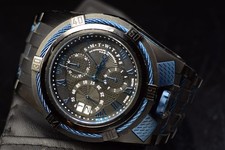 Invicta Reserve Bolt Zeus Chrono SWISS MADE Blue, Black Tone Men's Watch 53mm picture