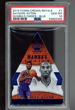 2018-19 Panini Crown Royale #1 Deandre Ayton Mamba Blue PSA 10 /49 ROOKIE RC picture