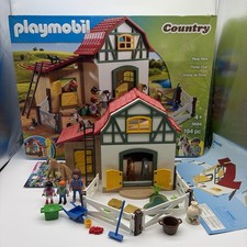 Playmobil Country Farm Lot: Pony Farm (6927/5684) w/ Box & Manual Incomplete picture