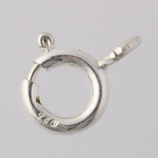 New Sterling Silver Spring Ring Clasp - Jewelry Making Repair picture