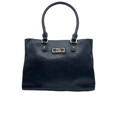 CLŌE ŌE RARE Black Faux Vegan Leather Mexico Handbag Purse 13” x 9.5” picture