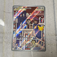 Pokemon TCG Galarian Meowth 141/196 IR Full Art Holo 70 HP English 2026 picture
